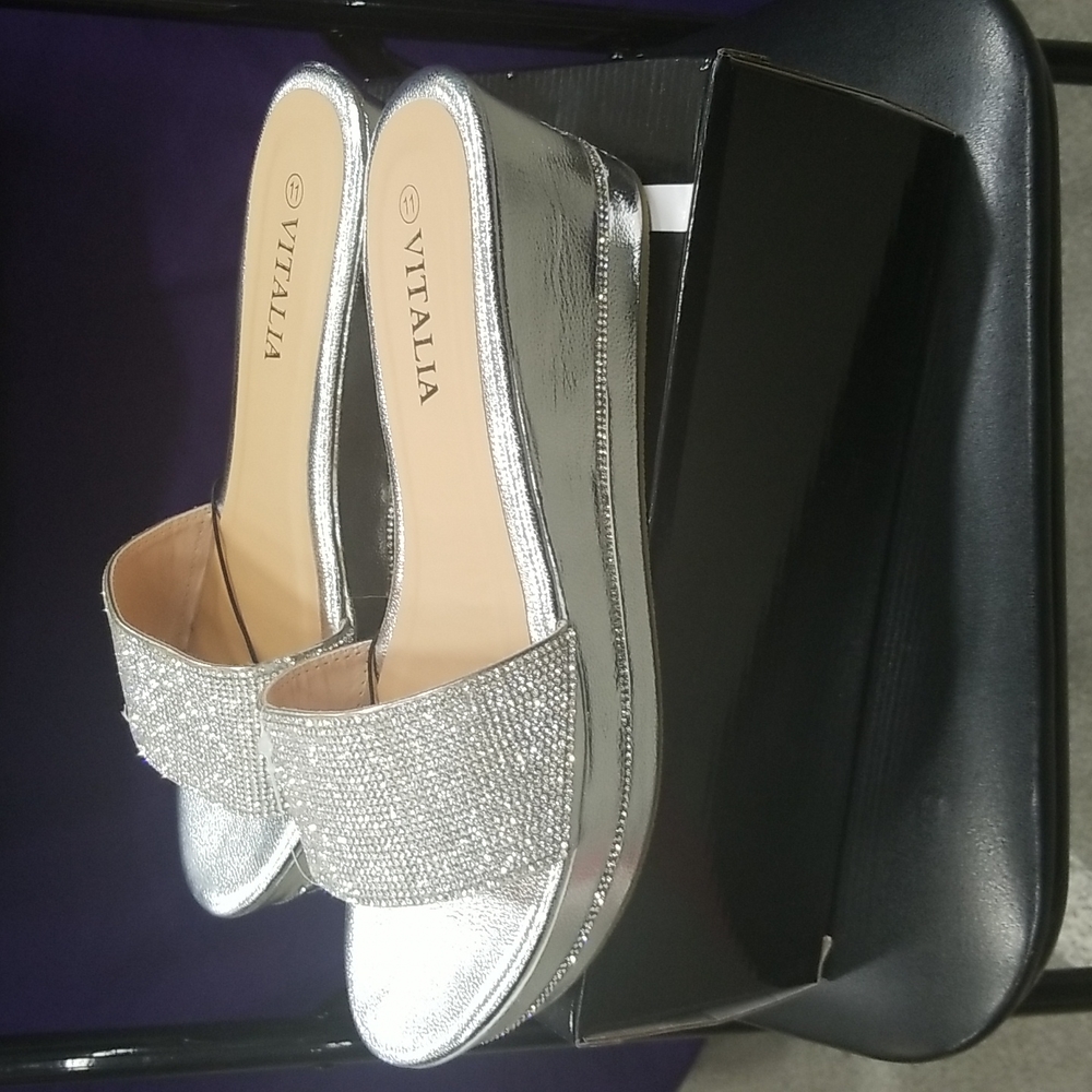 Silver Bling Wedges